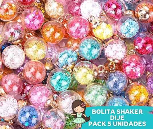 Dije Bolita Shaker 5 Unidades