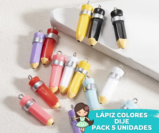 Dije Colgante Lápiz 5 Unidades