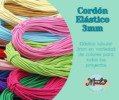 Cordón Elástico colores lisos (Metro)