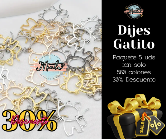 Dije Gatito 5 unidades