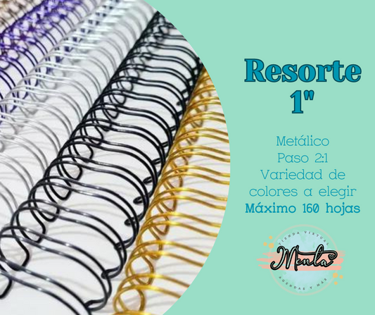 Resorte 1" Metálico Paso 2:1