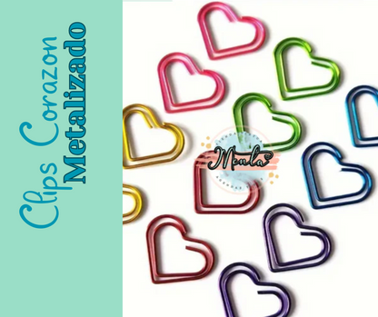 Clips Corazón Docena