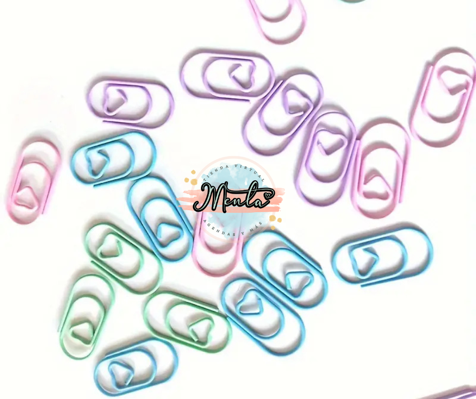 Mini Clips Corazón Docena