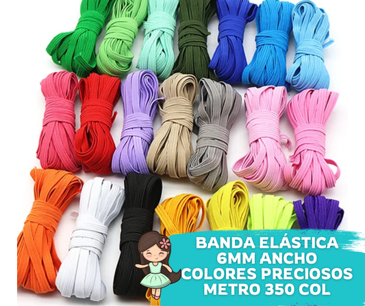 Elástico Plano 6mm 100% Banda Elástica (Metro)