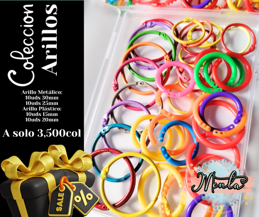 Cajita Arillos Plásticos y Metálicos