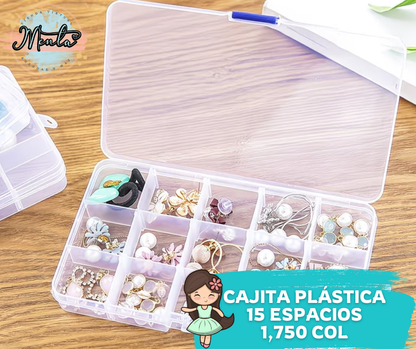 Caja Plástica Mediana 15 compartimentos