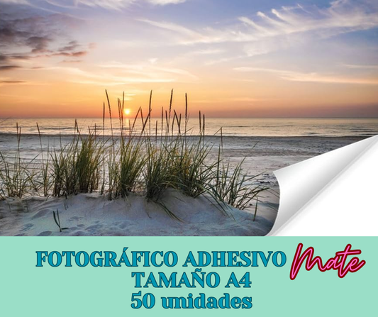 Glossy Adhesive Photo Paper A4 Size 50 Units