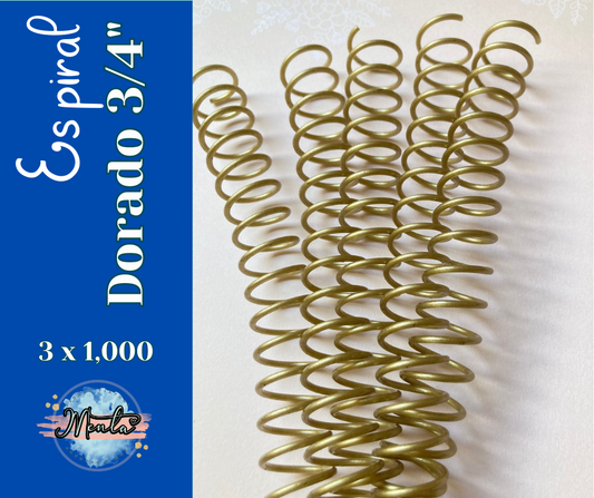 3x2 Espiral 20mm Dorado