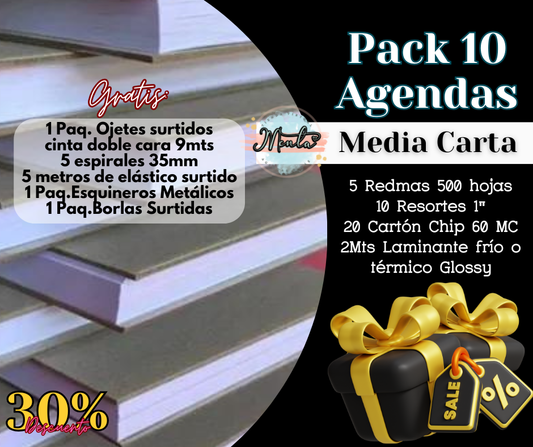 Mega Pack 10 Agendas MEDIA CARTA