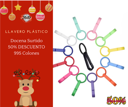 Llavero con Argolla colores Pastel