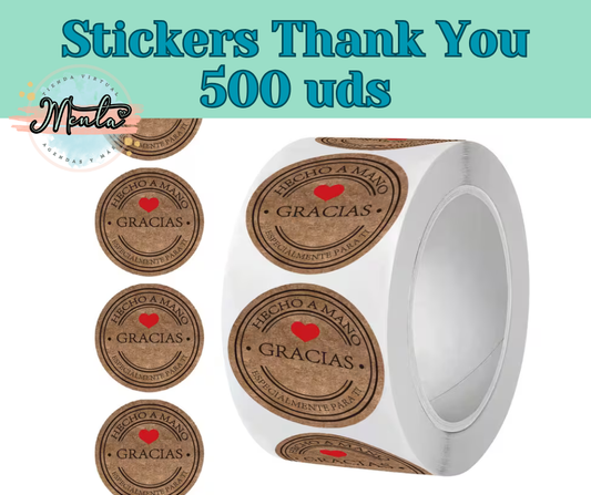 500 Stickers Agradecimiento Mod.3