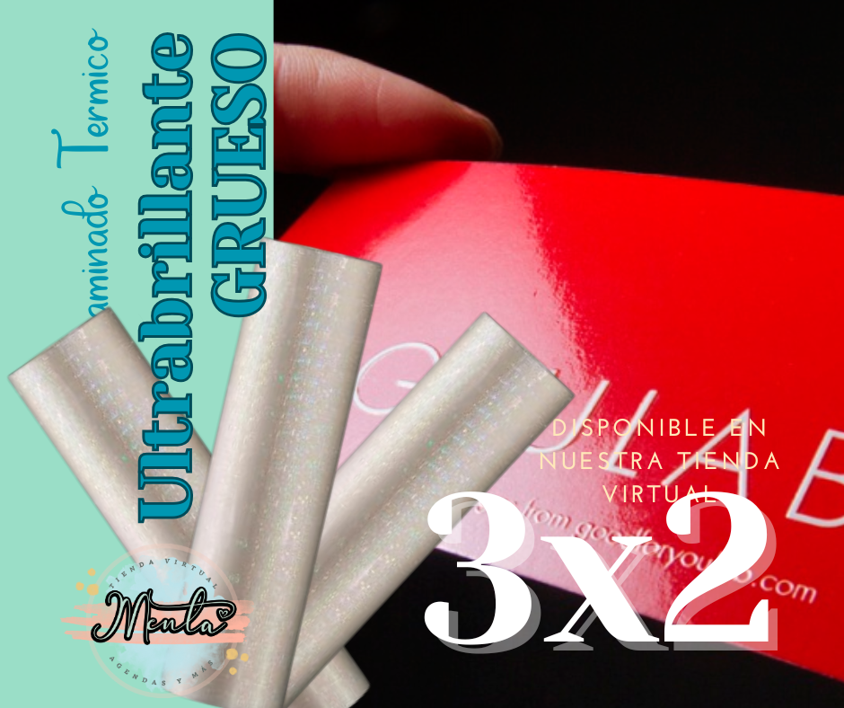 3x2 Laminante Rollo 5 Metros Ultrabrillante GRUESO