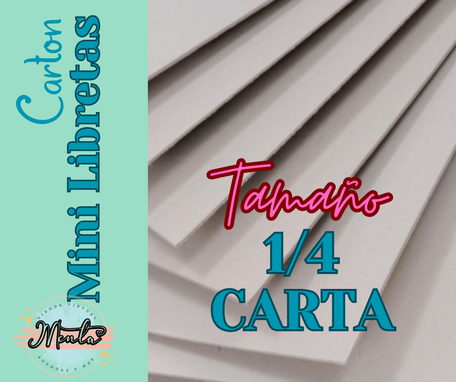 CARTÓN CHIP TAMAÑO 1/4 CARTA 15x11.5CMS