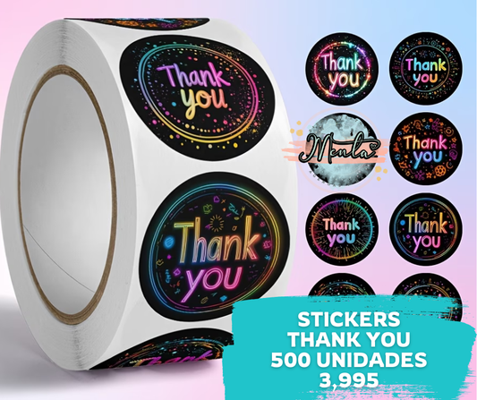 500 Stickers Agradecimiento Mod.2
