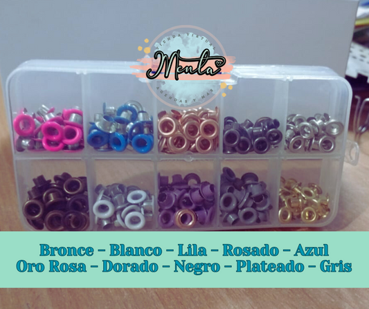 Caja 300 Eyelets Surtido Colores