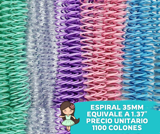 Plastic Spiral Step 2:1 size 40mm (unit)