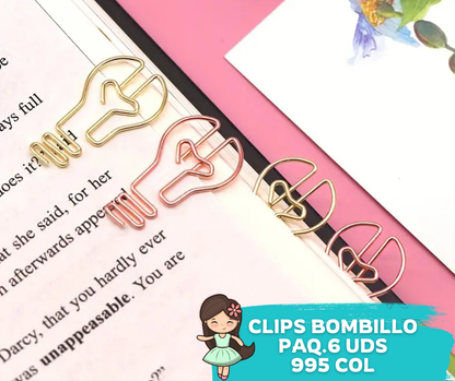 Clips Bombilla 6 Unidades