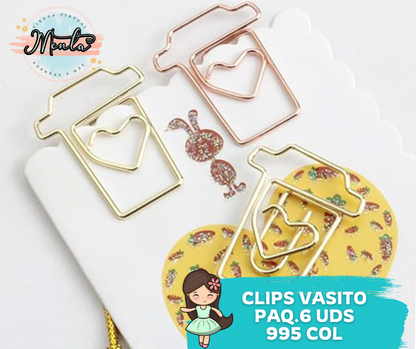 Clips Vasito 6 Unidades
