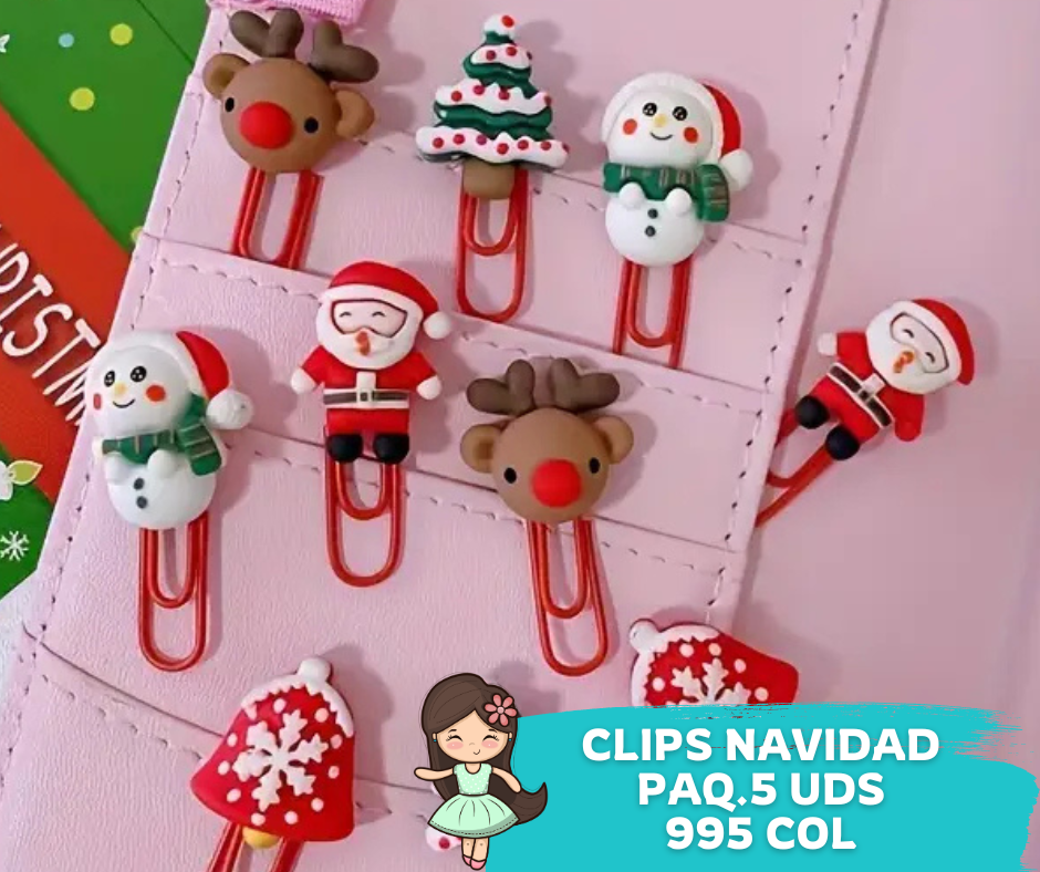 Clips Navidad 5 Unidades