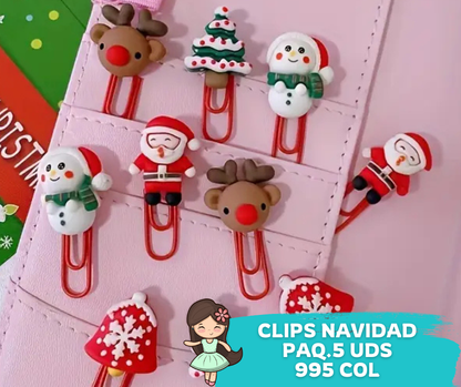 Clips Navidad 5 Unidades