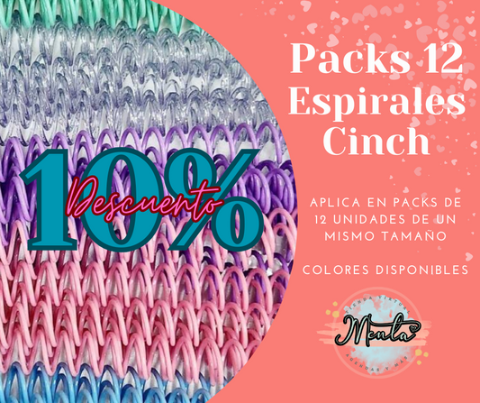 Espiral Plástica Paso 2:1  Docena (Cualquier tamaño) 10% Desc.