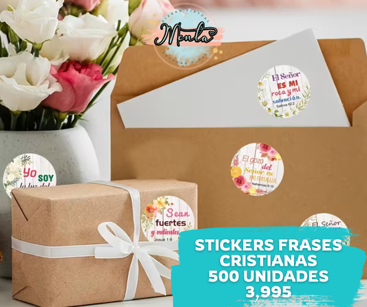 500 Stickers Frases Cristianas