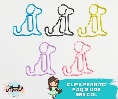 Clip Perrito 8 Unidades