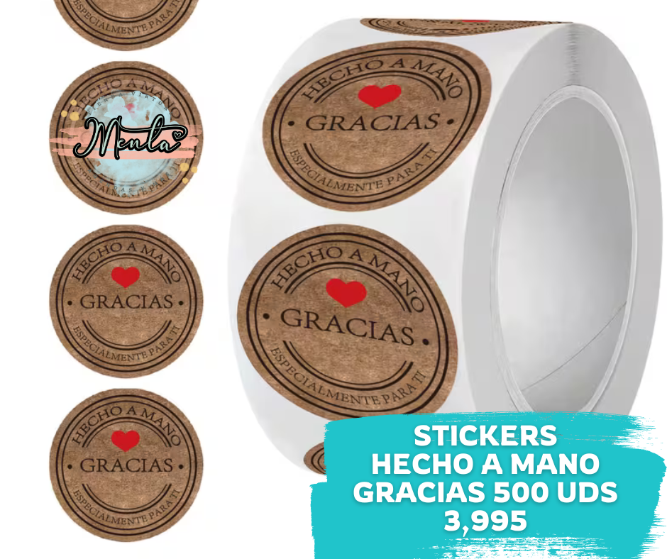 500 Stickers Agradecimiento Mod.3