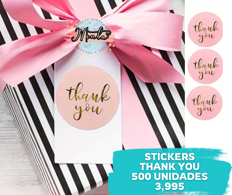 500 Stickers Agradecimiento Mod.5