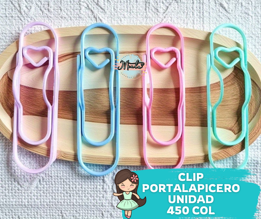 Clip Portalapicero Pastel (Unidad)