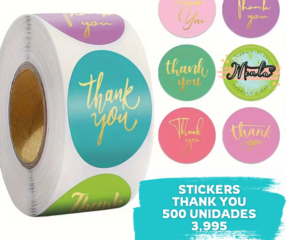 500 Stickers Agradecimiento Mod.1