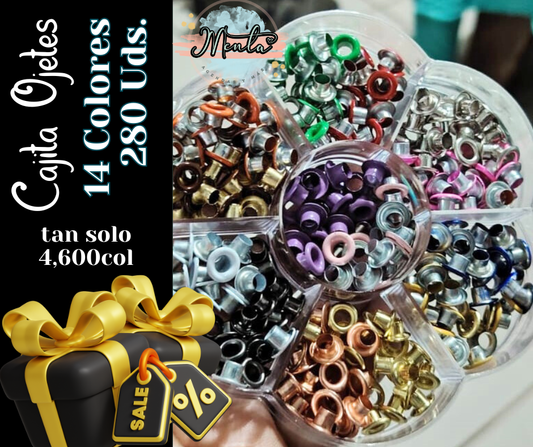 Caja 280 Eyelets Surtido Colores 30% Desc