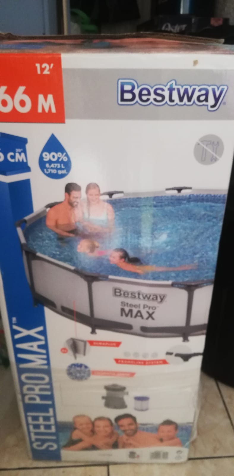 Piscina estructural steel pro max 76x366x366 cm bestway