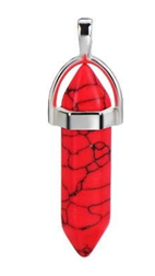 Piedra en forma de bala Cuarzo. Incluye collar negro.